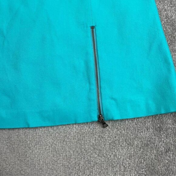 Alice + Olivia Women 4 Blue Turquoise May Zipper Mini Cocktail Dress Short Sleev - Picture 3 of 7